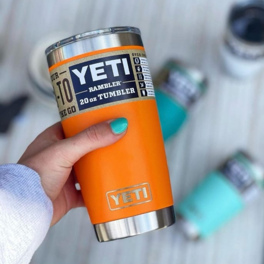 Yeti 20oz Naranja  De Acero Inoxidable